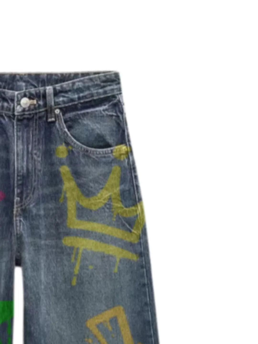 Vintage Graffiti Art Denim Jeans sold by Thesupermade product image thumbnail 5