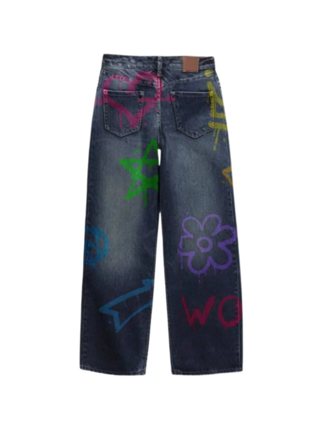 Vintage Graffiti Art Denim Jeans sold by Thesupermade product image thumbnail 2