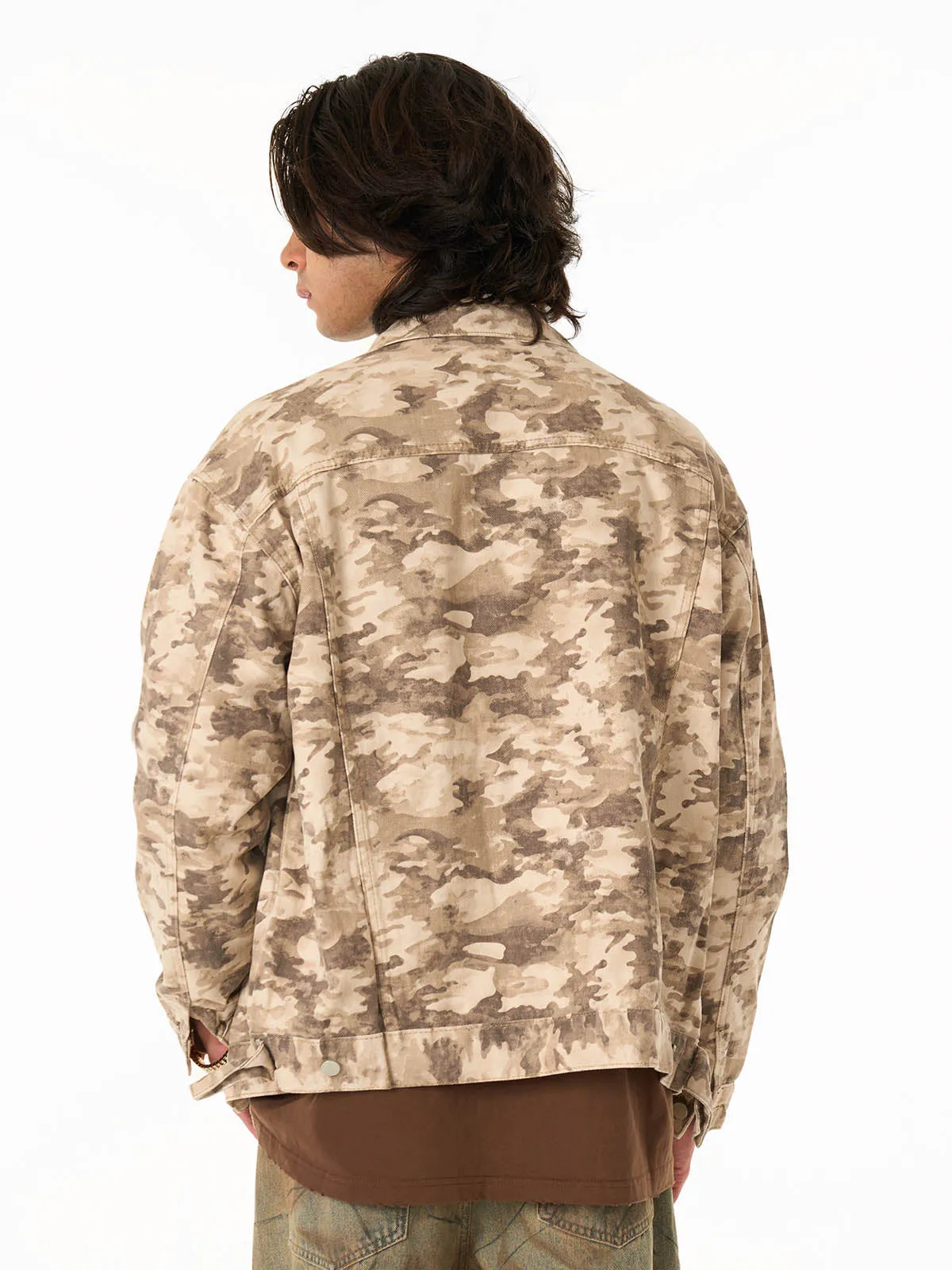 Camouflage Multi-Pocket Work Denim Jacket sold by Thesupermade product image thumbnail 2
