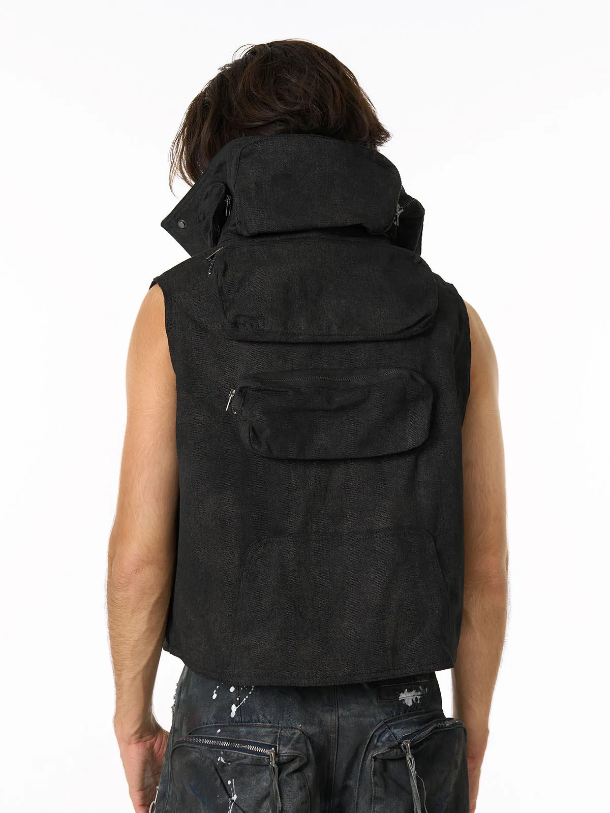 Heavy-duty Multi-pocket Multi-Zipper Vest sold by Thesupermade product image thumbnail 5