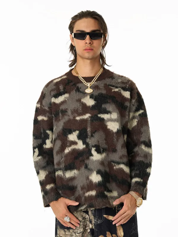 Street Camouflage Crew Neck Sweater sold by Thesupermade