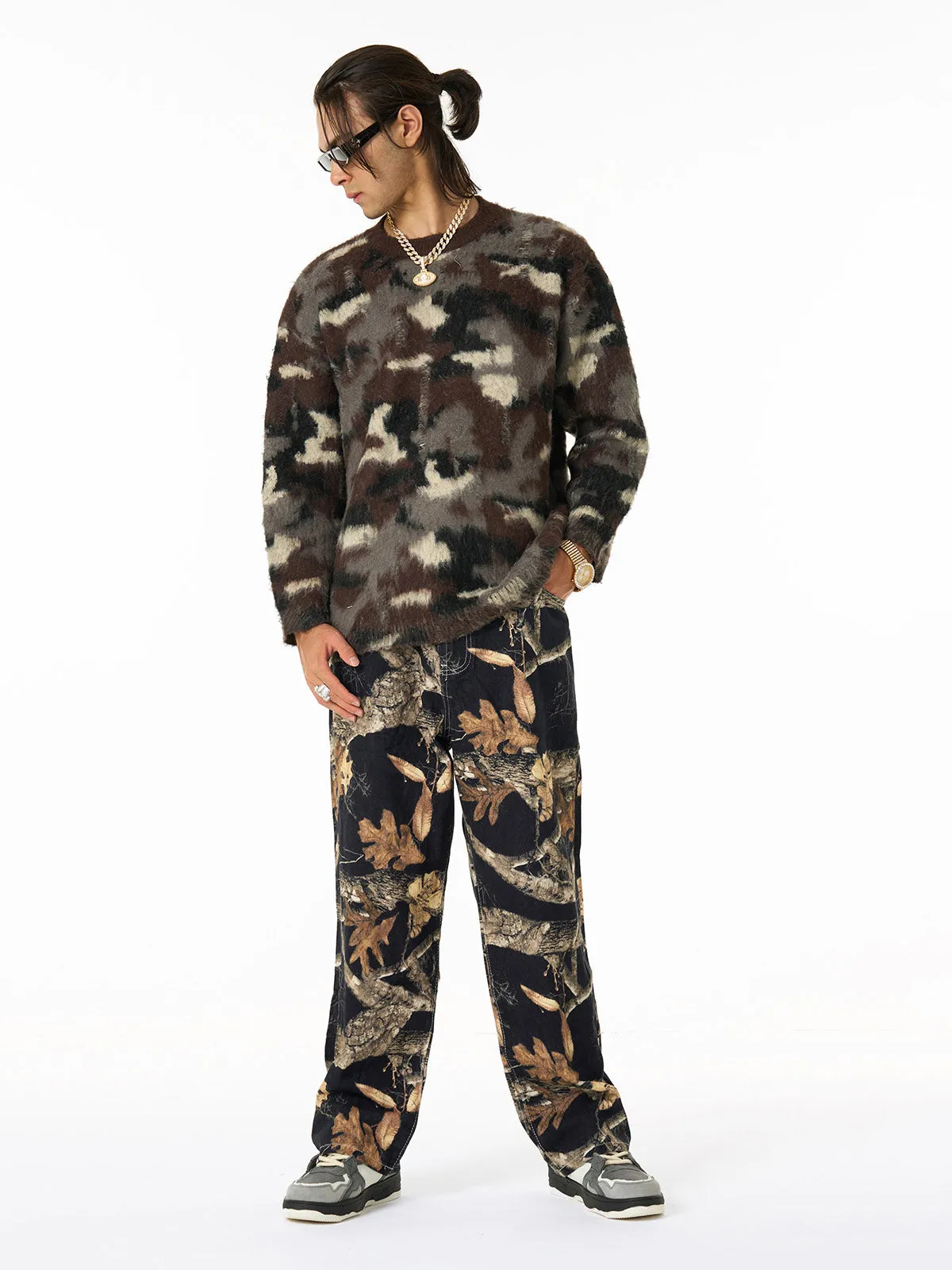 Street Camouflage Crew Neck Sweater sold by Thesupermade product image thumbnail 3