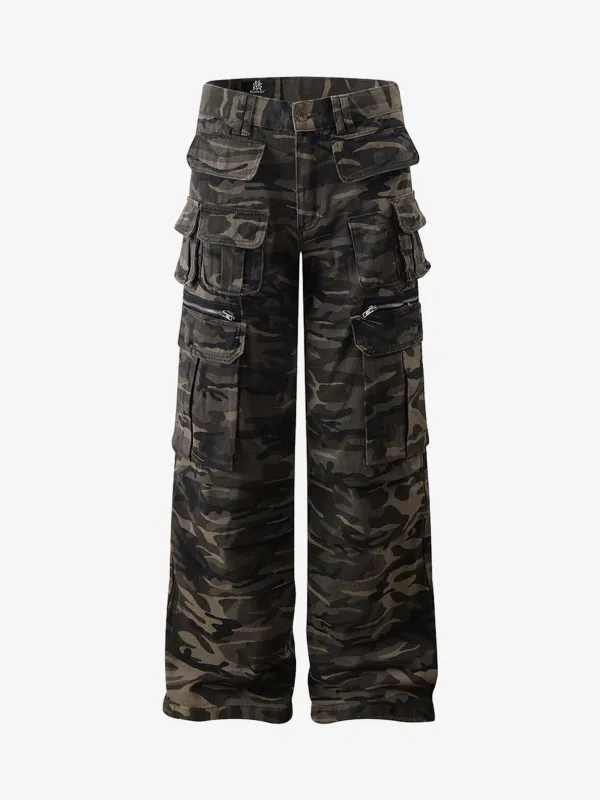 Functional Camouflage Multi-Pocket Work Pants sold by Thesupermade