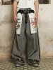 Distressed Reverse Design Large Pocket Printed Jeans sold by Thesupermade