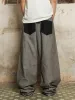 Distressed Reverse Design Large Pocket Printed Jeans sold by Thesupermade