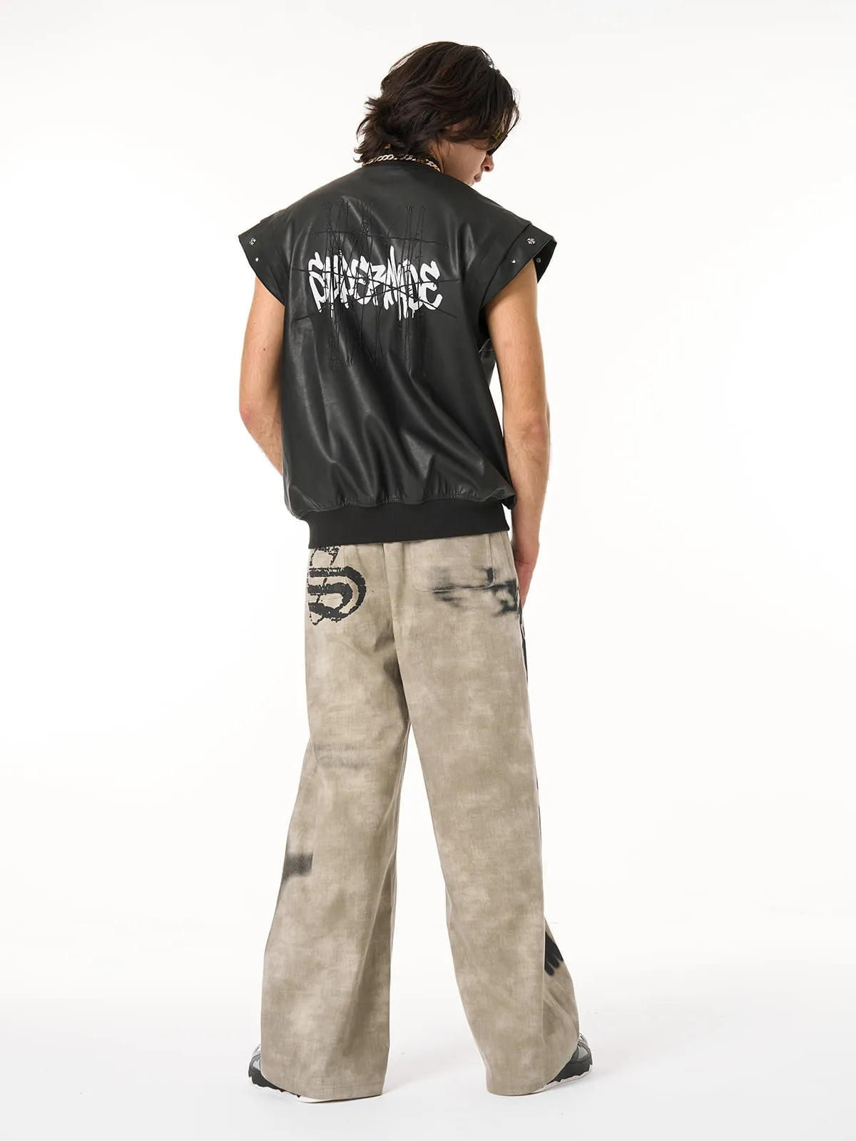 Original Large Cross Angel Print Distressed Jeans sold by Thesupermade product image thumbnail 4