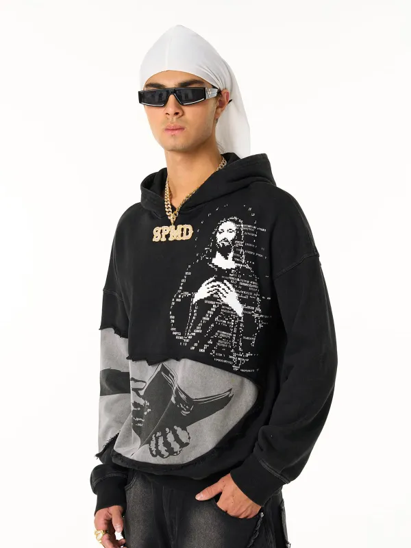 Distressed Electronic Exorcist Print Hoodie sold by Thesupermade