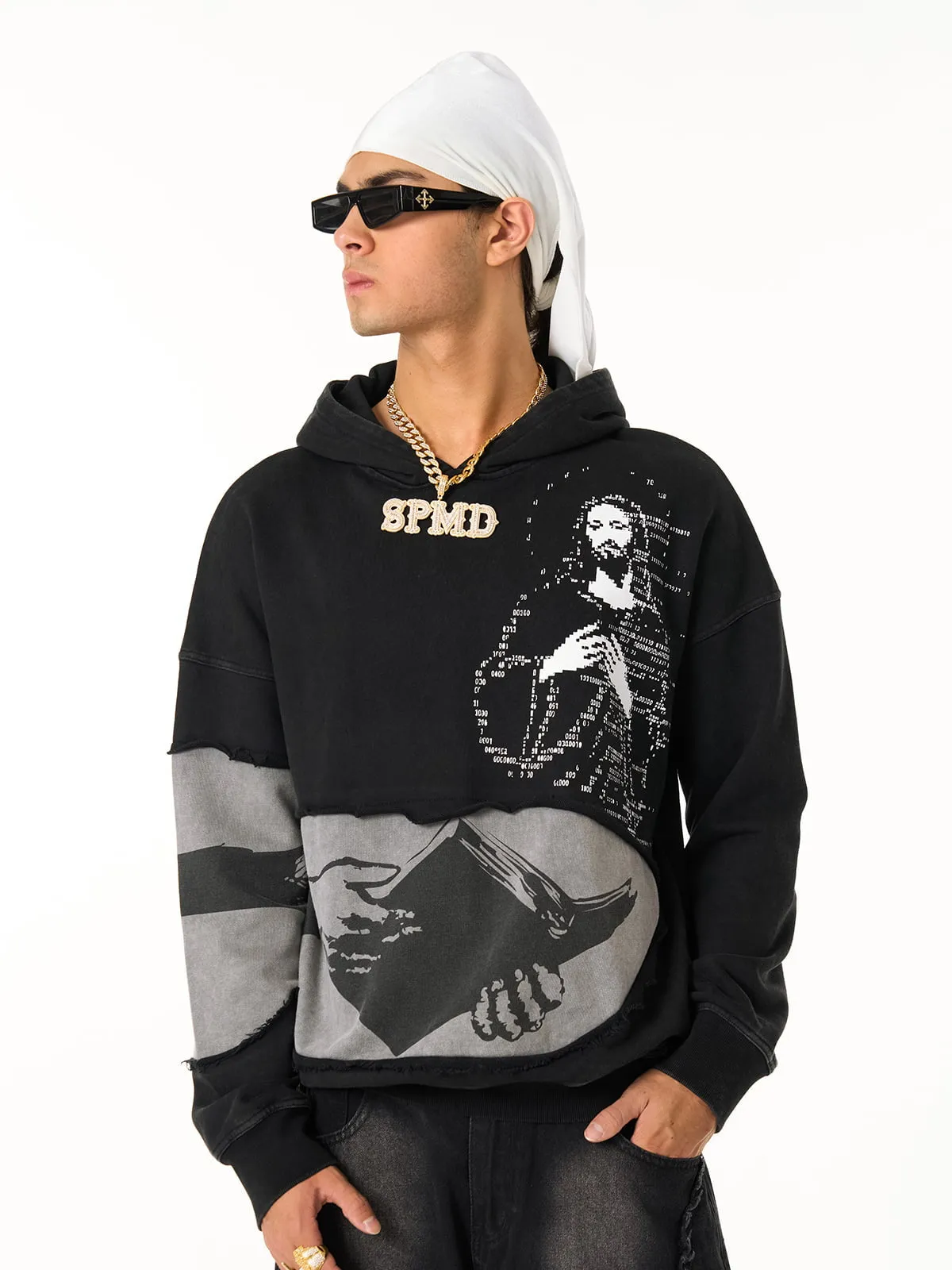 Distressed Electronic Exorcist Print Hoodie sold by Thesupermade product image thumbnail 3