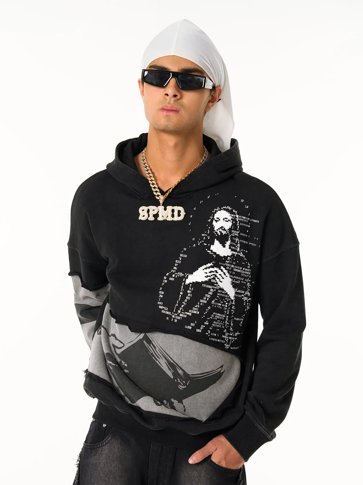 Distressed Electronic Exorcist Print Hoodie sold by Thesupermade product image thumbnail 2