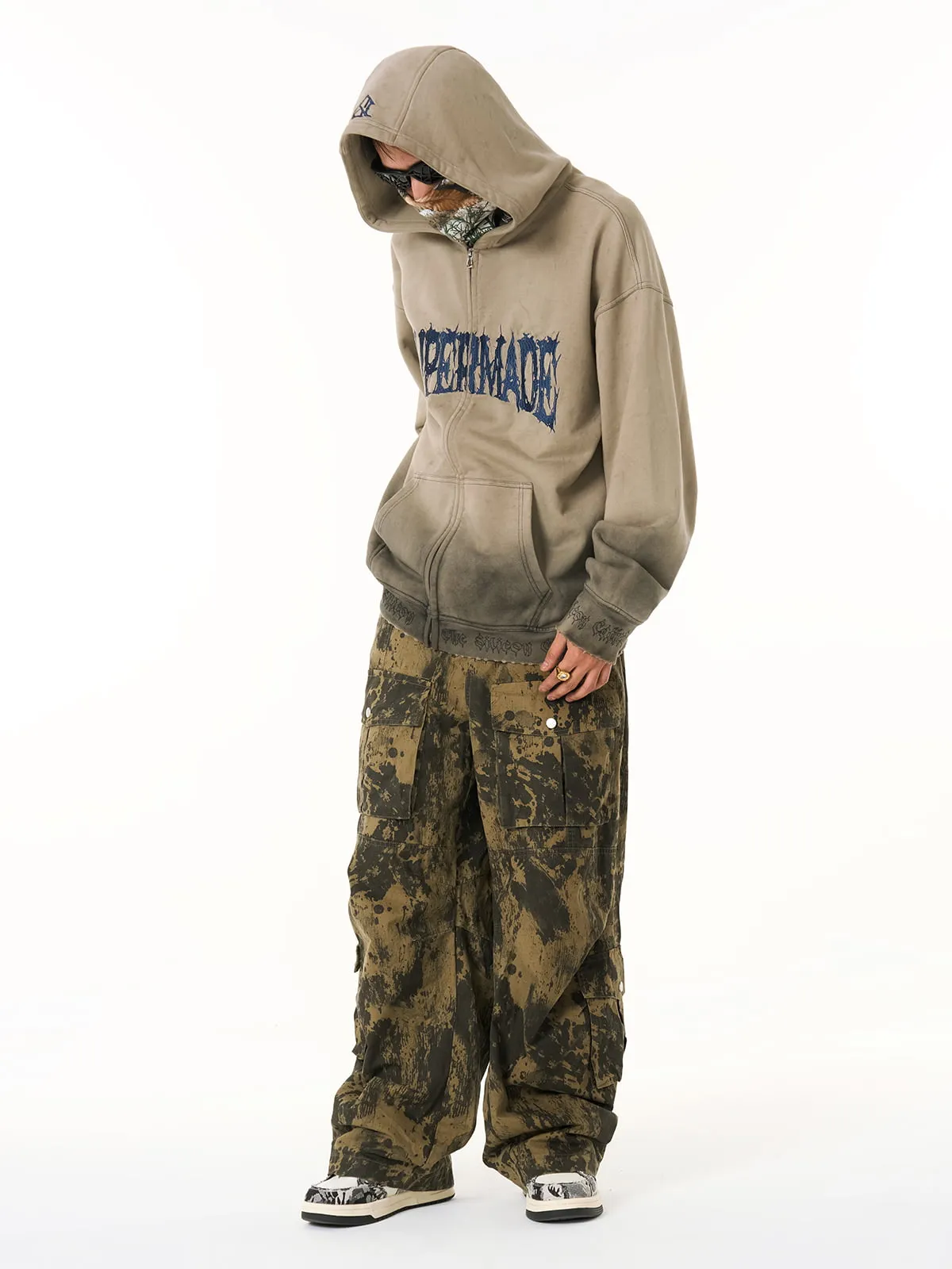 SUPERMADE Thorn Embroidery Zip Hooded Sweatshirt sold by Thesupermade product image thumbnail 2