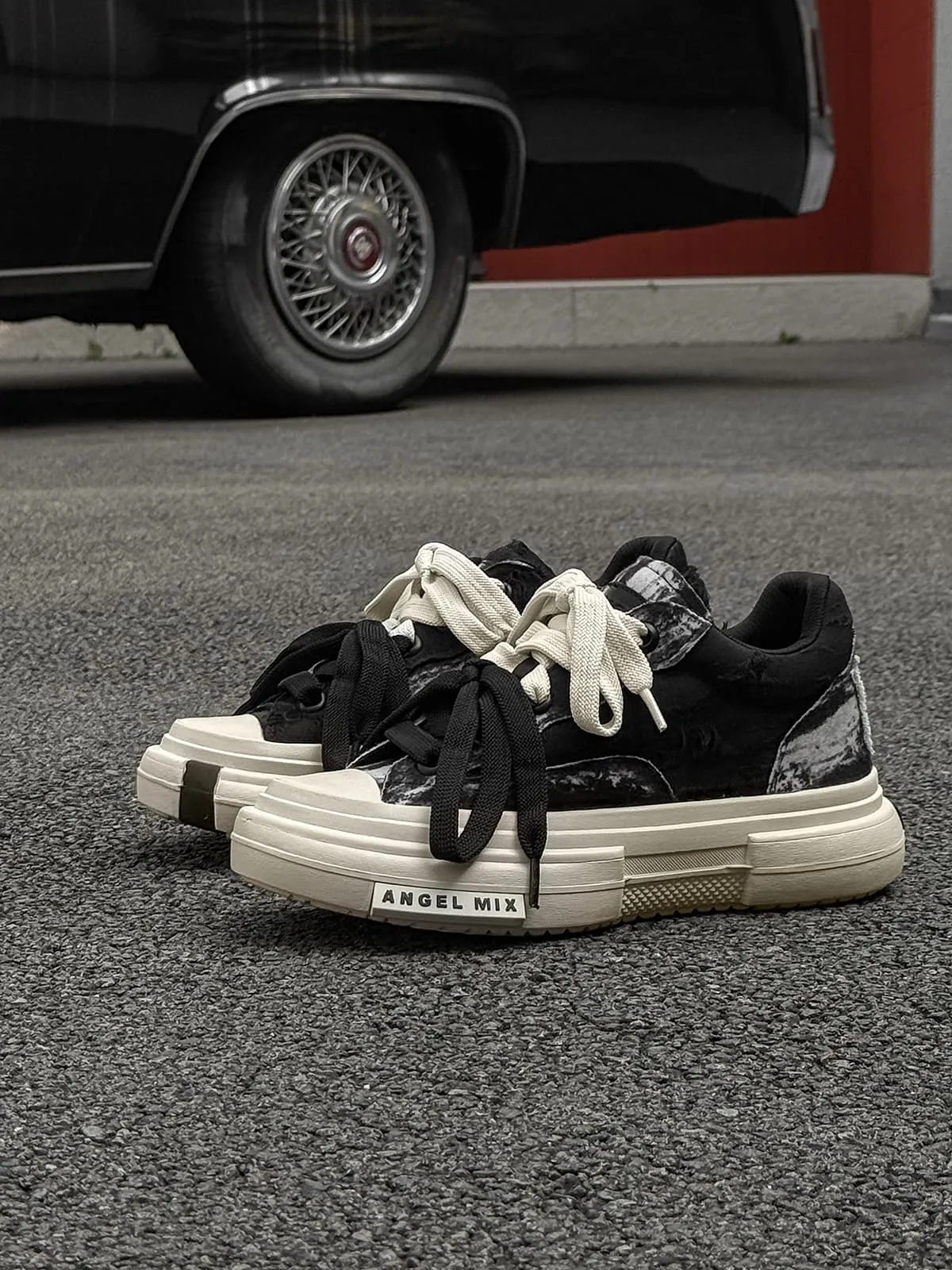 Platform Double Lace Canvas Sneakers sold by Thesupermade product image thumbnail 2