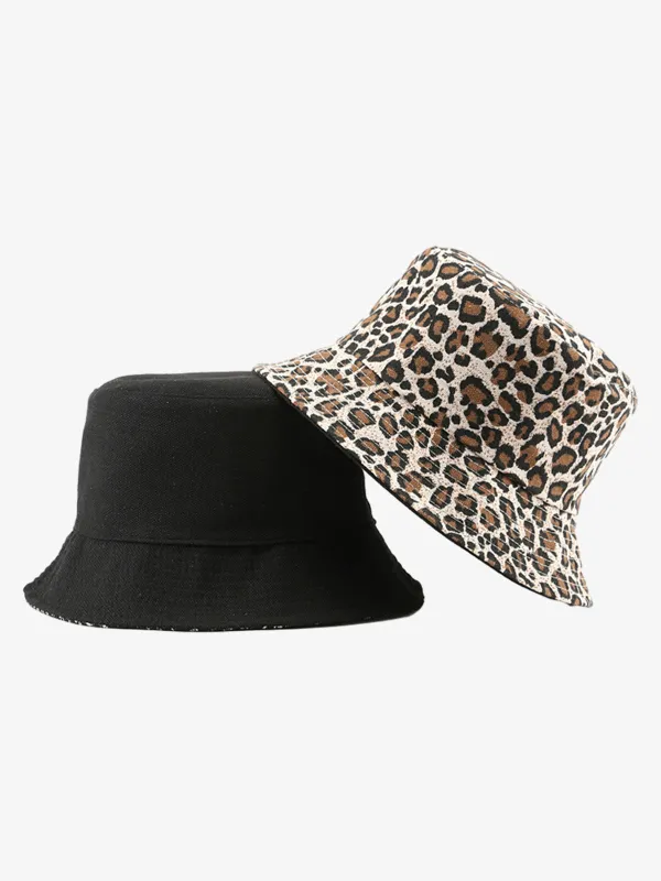 Retro Reversible Leopard Print Bucket Hat sold by Thesupermade