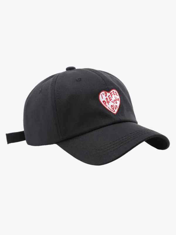 Street Hip-Hop Heart-Embellished Baseball Cap sold by Thesupermade