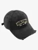 Vintage Washed Distressed Letter Embroidery Baseball Cap sold by Thesupermade