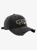Vintage Washed Distressed Letter Embroidery Baseball Cap sold by Thesupermade