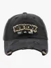 Vintage Washed Distressed Letter Embroidery Baseball Cap sold by Thesupermade