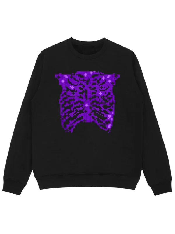 Purple Pixel Art Sweatshirt sold by Thesupermade