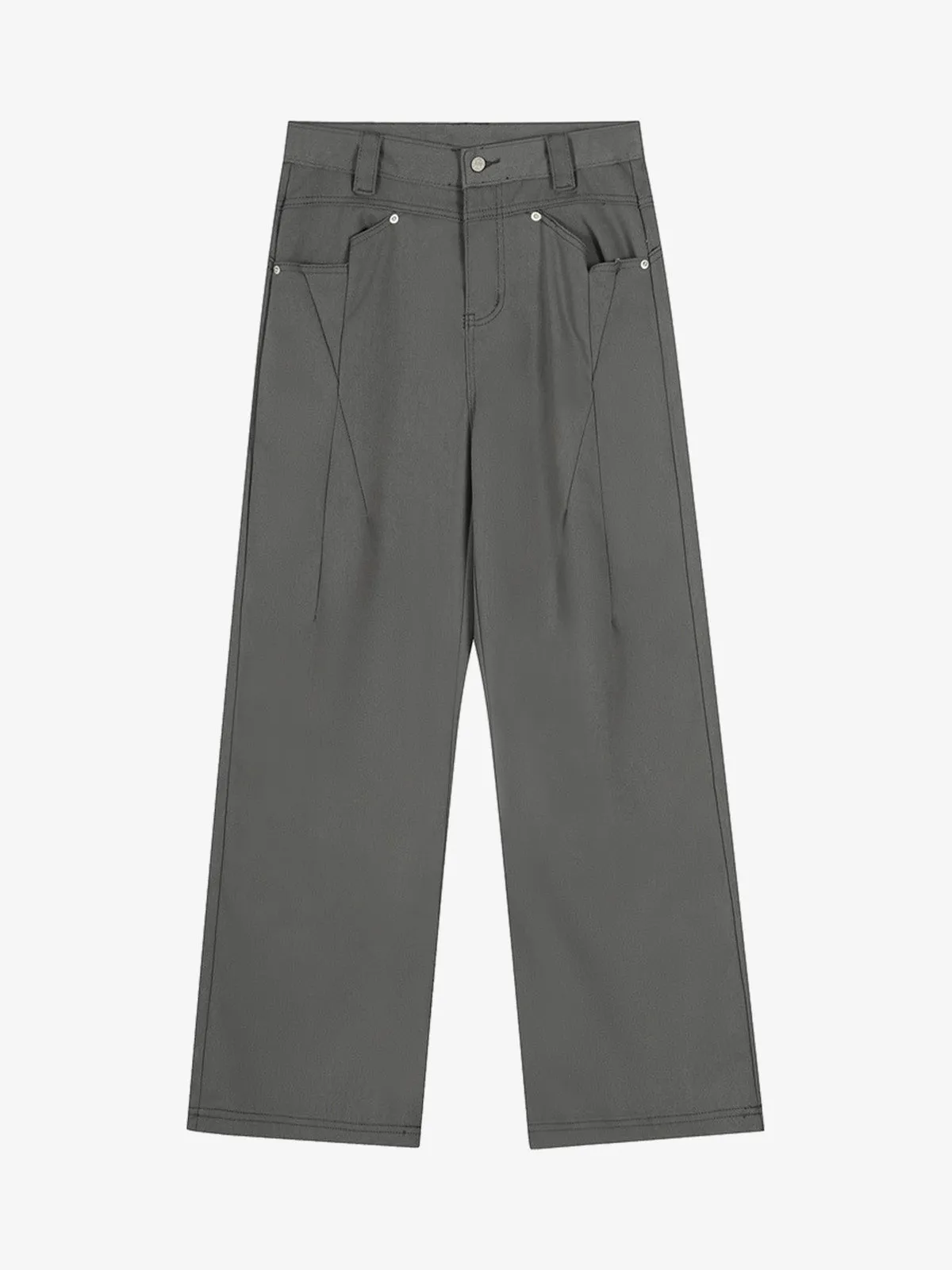 Pleated Deconstructed Tailored Pocket Casual Pants sold by Thesupermade