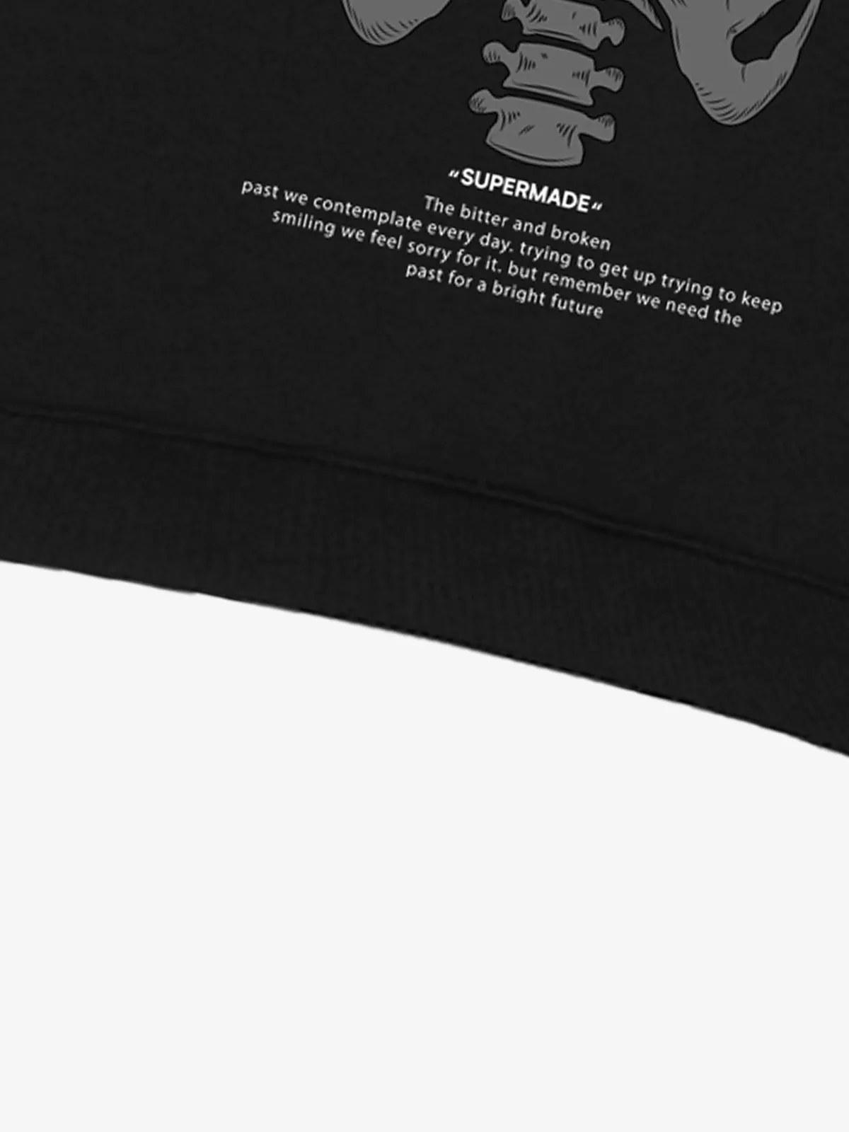 SPMD Gothic Skull Letter Print Crew Neck Sweatshirt sold by Thesupermade product image thumbnail 4