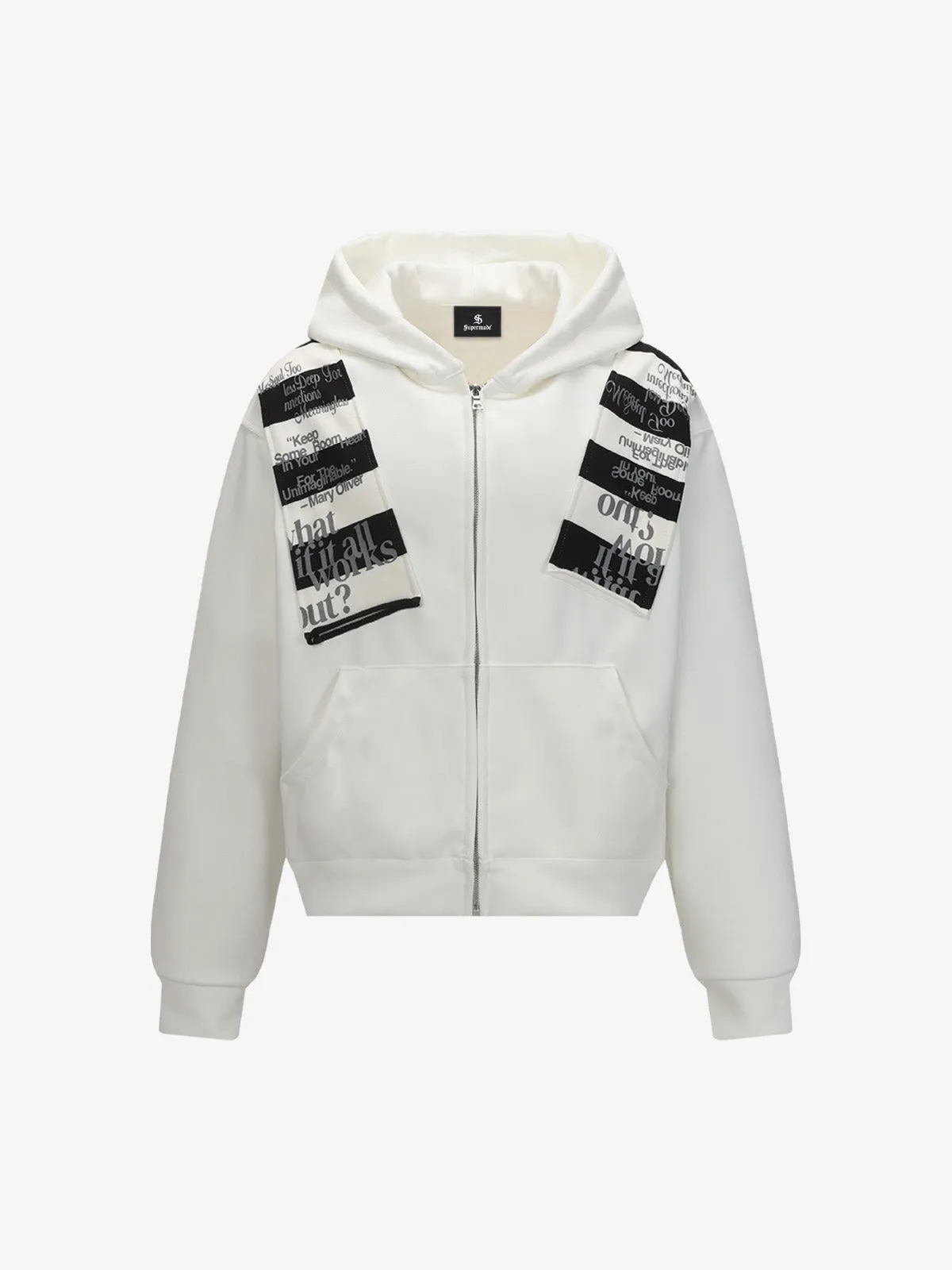 Retro Fake Two-Piece Zipper Hooded Sweatshirt sold by Thesupermade