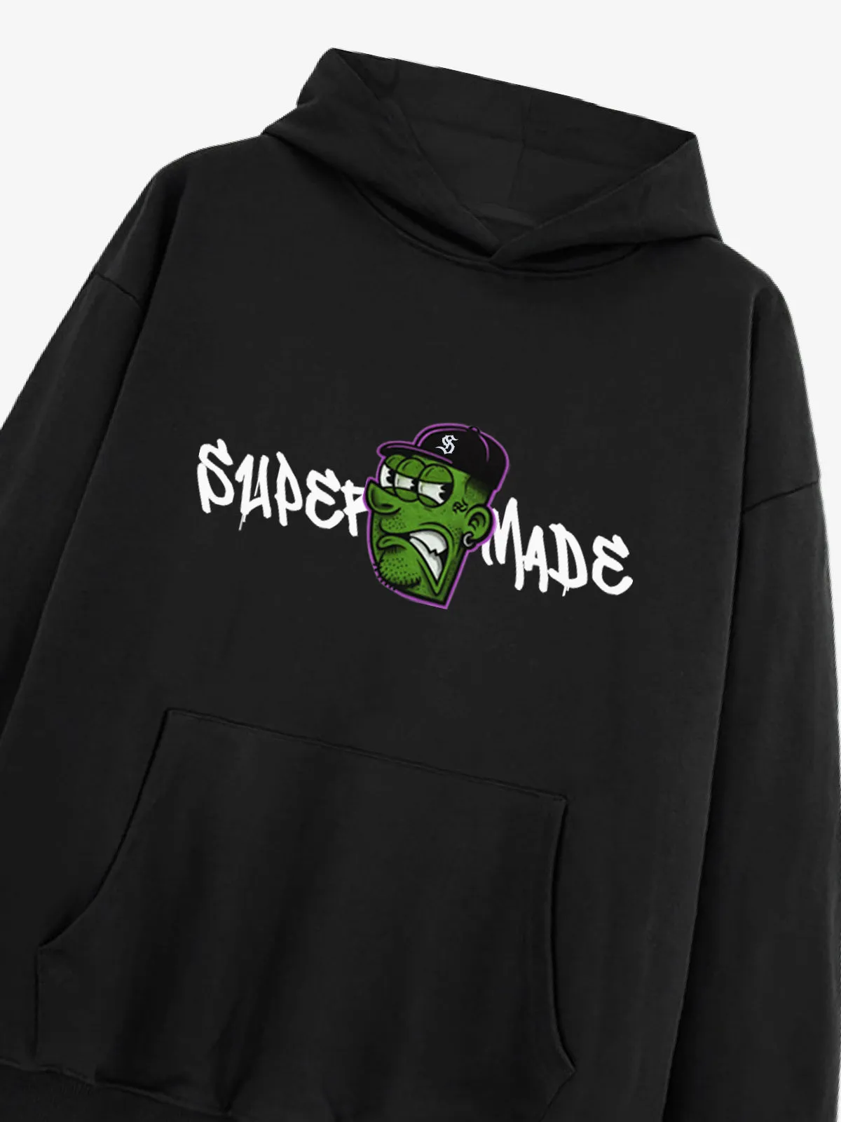 Original Fun Face Print Graphic Hoodie sold by Thesupermade product image thumbnail 3