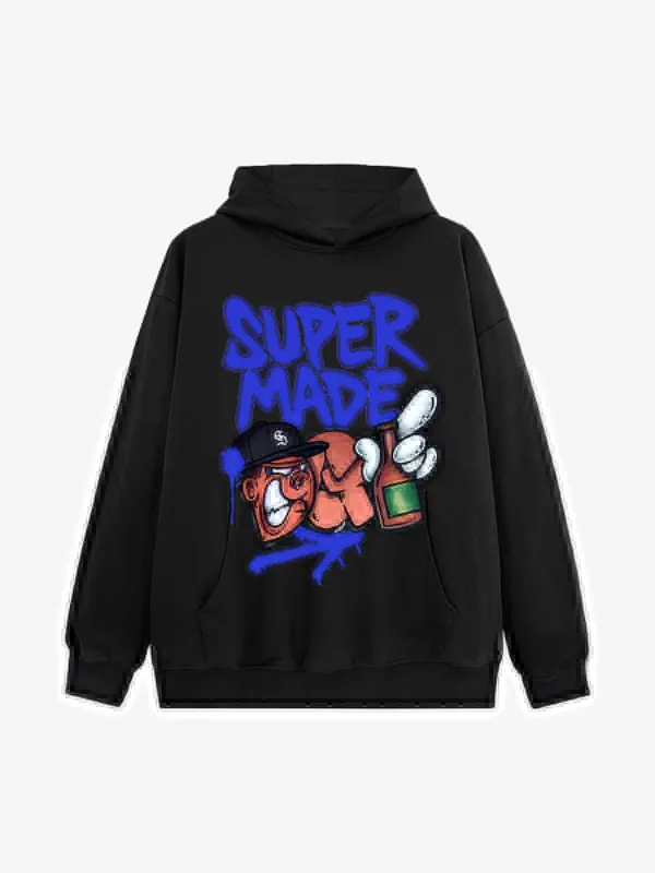 Original Contrast Color Letter Graphic Hoodie sold by Thesupermade