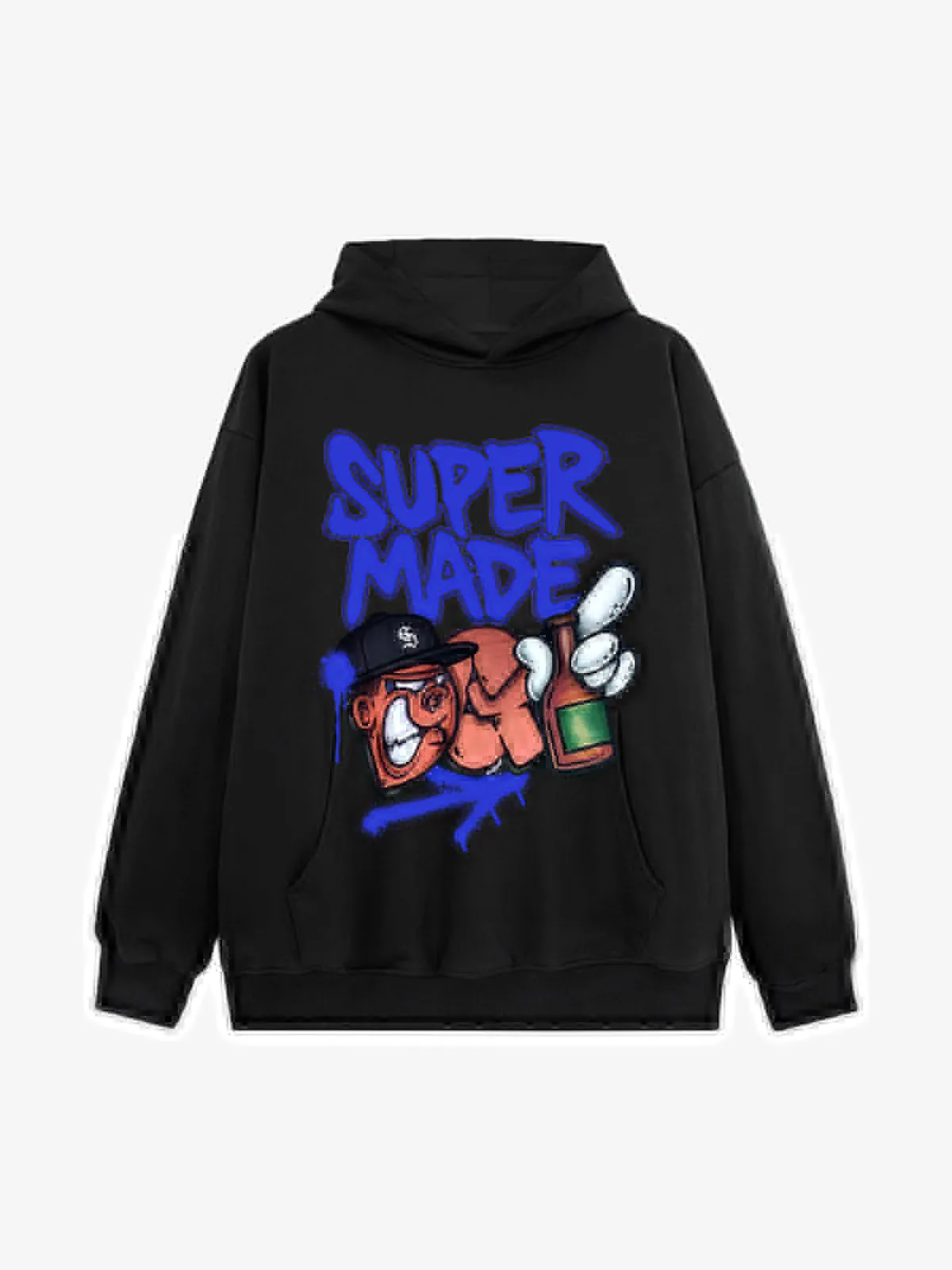 Original Contrast Color Letter Graphic Hoodie sold by Thesupermade