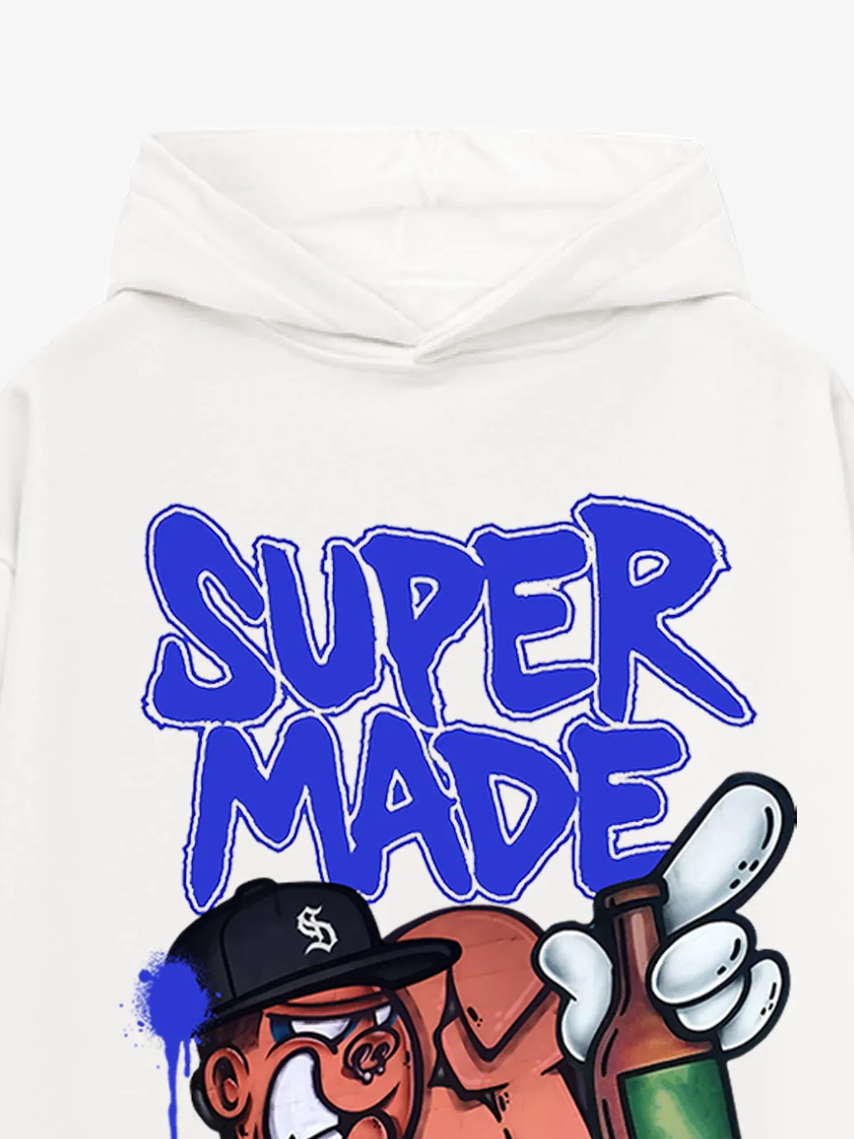 Original Contrast Color Letter Graphic Hoodie sold by Thesupermade product image thumbnail 4