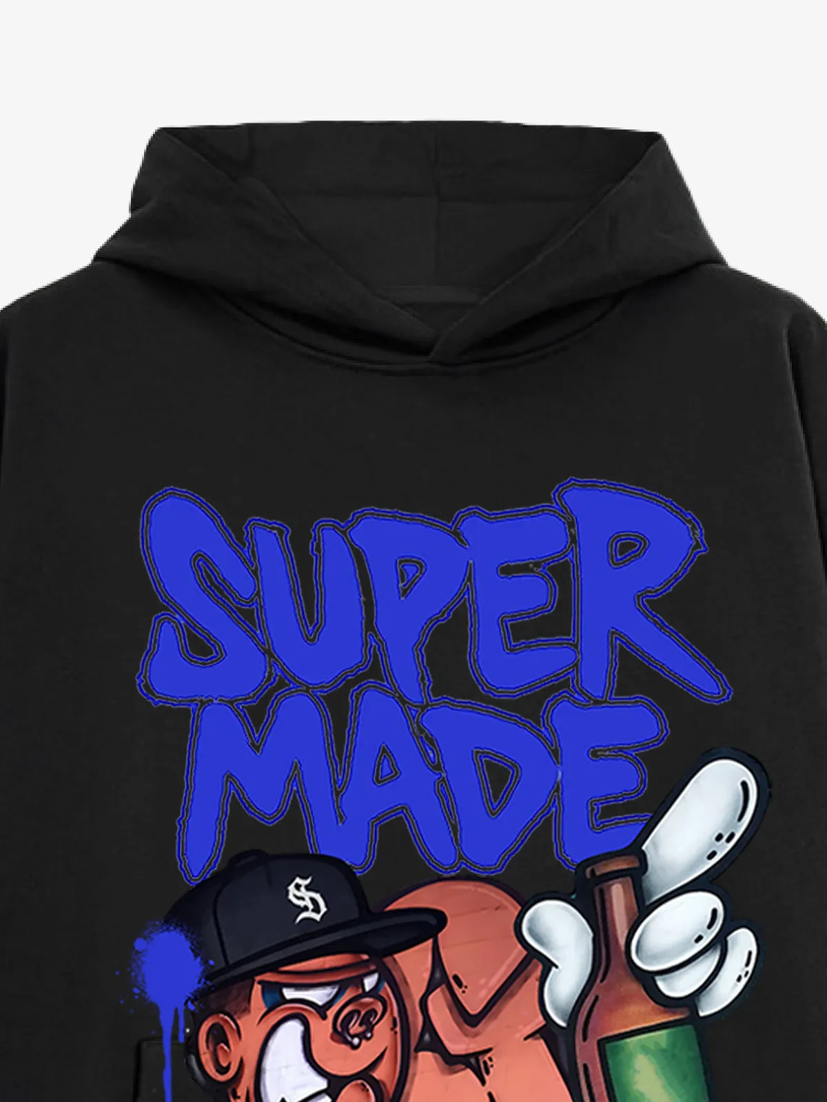 Original Contrast Color Letter Graphic Hoodie sold by Thesupermade product image thumbnail 3