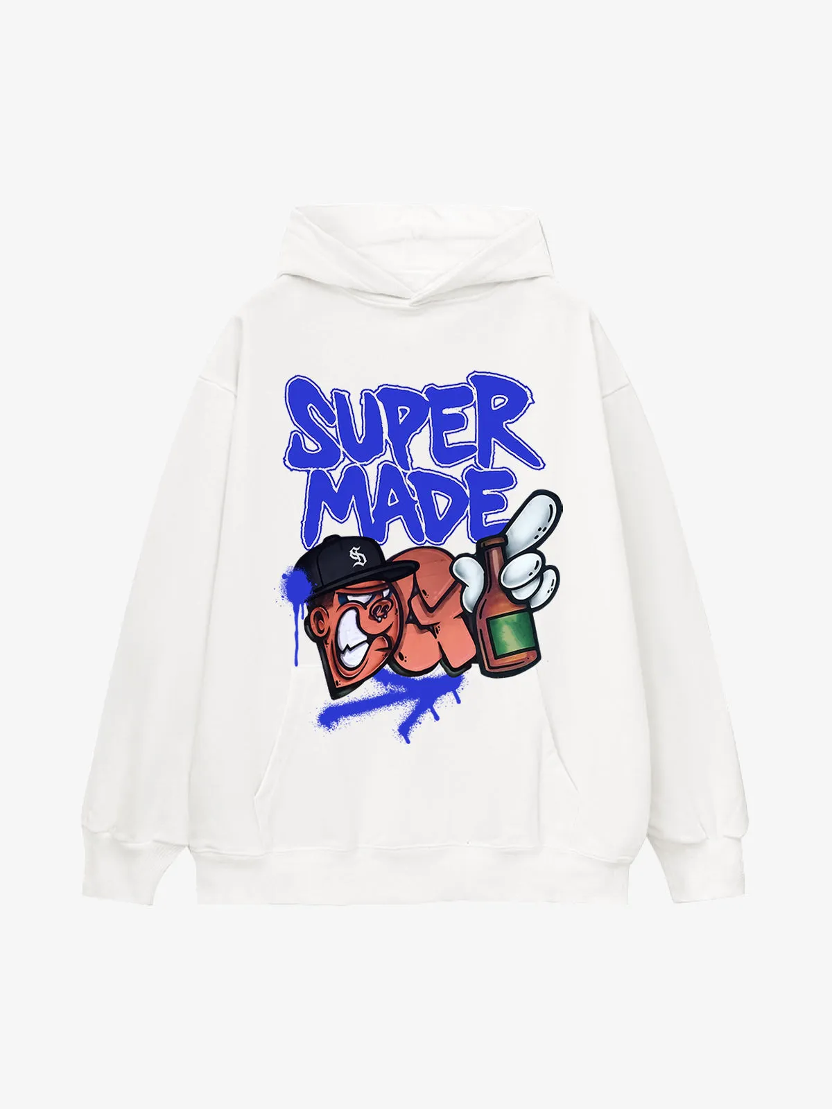 Original Contrast Color Letter Graphic Hoodie sold by Thesupermade product image thumbnail 2