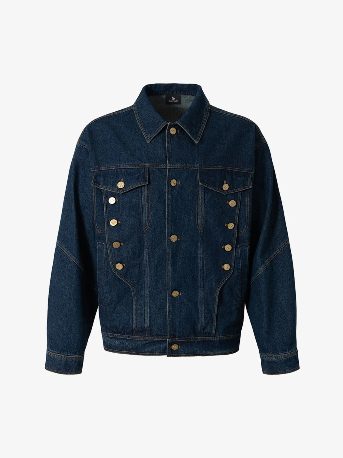 Vintage Metal Studs Decorated Denim Jacket sold by Thesupermade