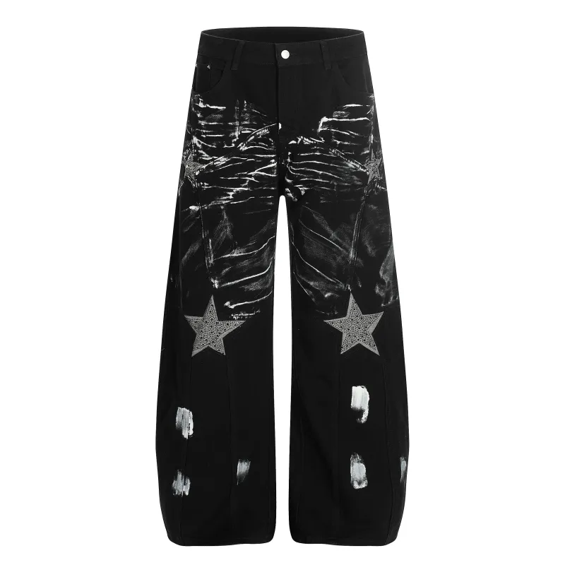 Street Star Painted Barrel Jeans sold by Thesupermade