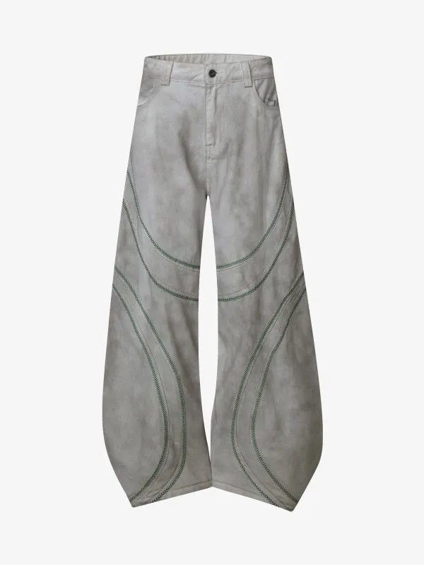 High Street Washed Wide-Leg Barrel Jeans sold by Thesupermade