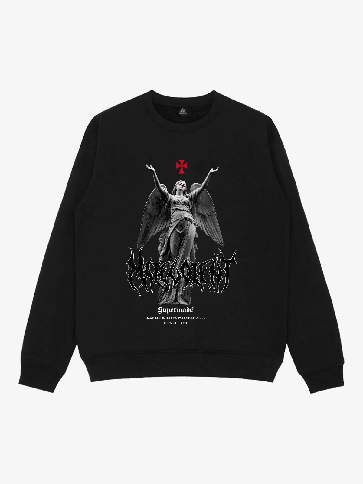 Dark Gothic Angel Print Crew Neck Sweatshirt sold by Thesupermade