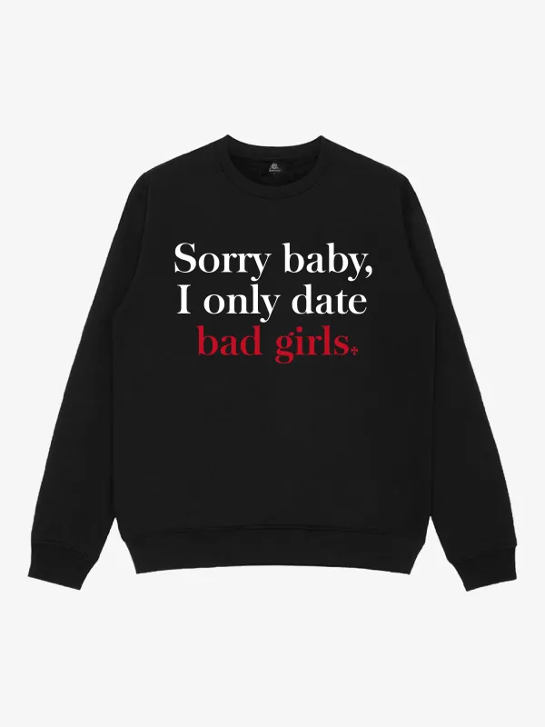 Street Contrast Design Slogan Print Round Neck Sweatshirt sold by Thesupermade