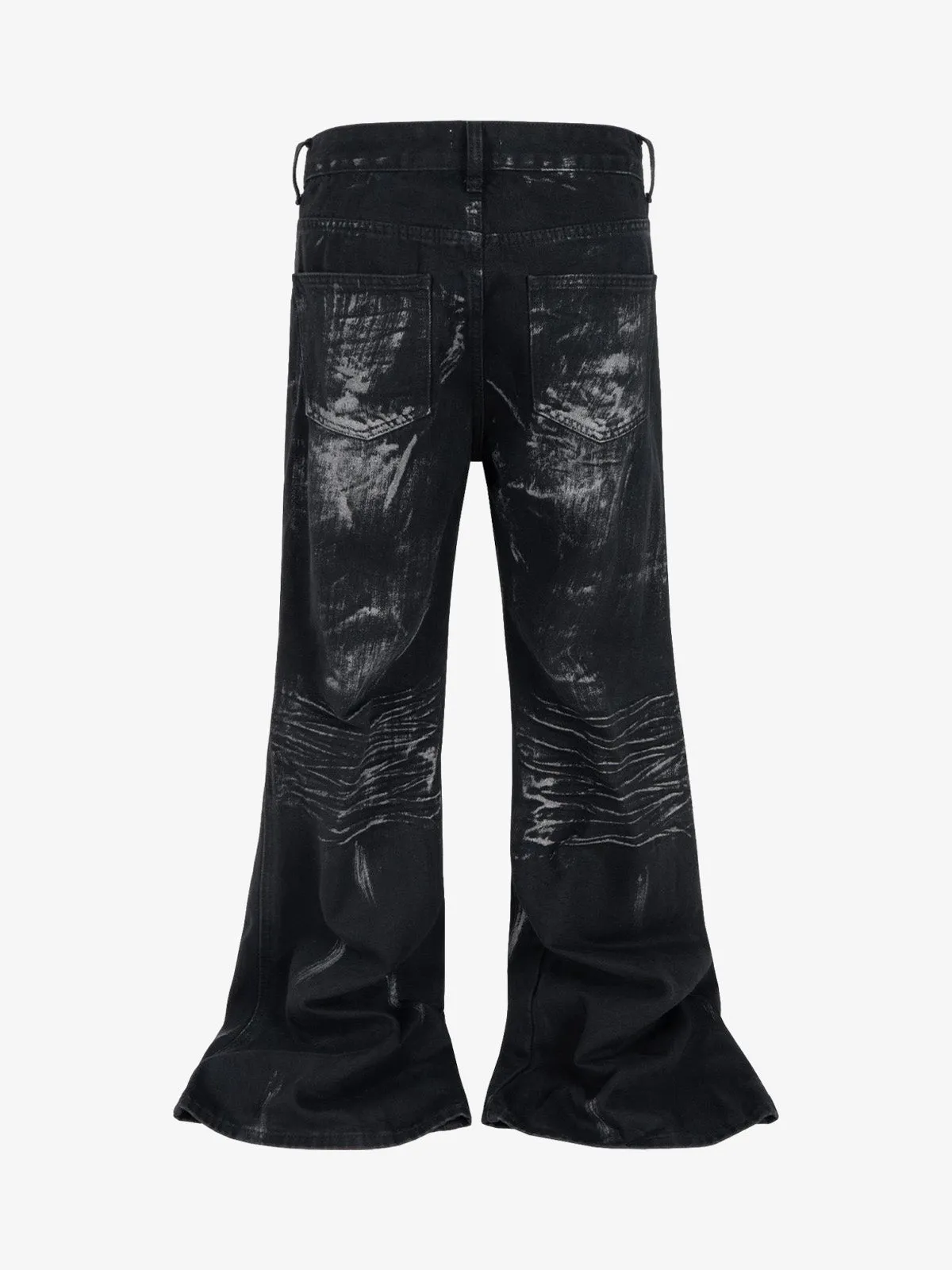 Heavily Washed Star Diamond Flared Jeans sold by Thesupermade product image thumbnail 2