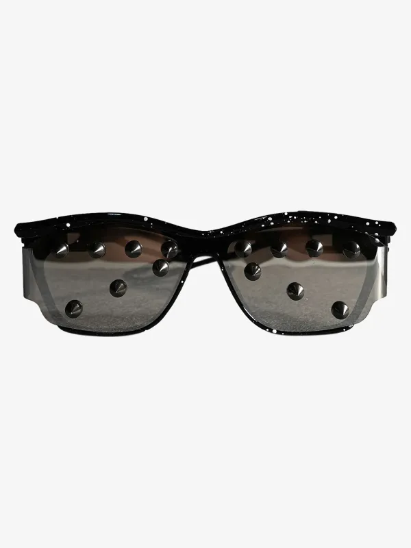 Streetwear Metal Rivet Curved Lens Glasses sold by Thesupermade