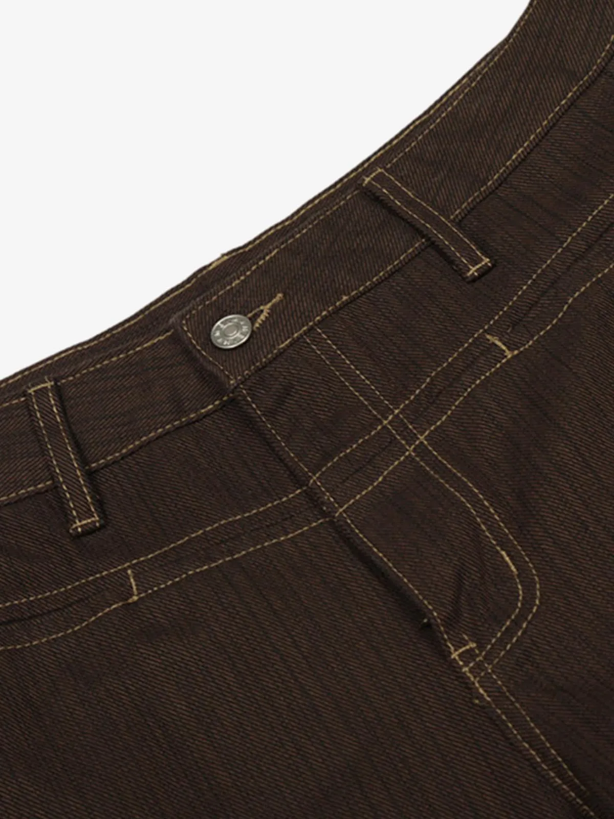 Vintage Contrast Thread Barrel Pants sold by Thesupermade product image thumbnail 4