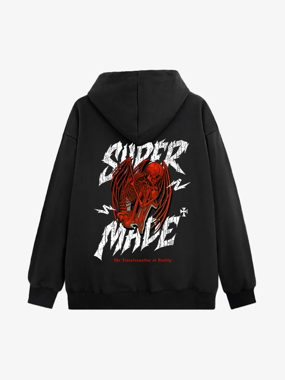 Distressed Graphic Bold Angel Wings Design Hoodie sold by Thesupermade product image thumbnail 4