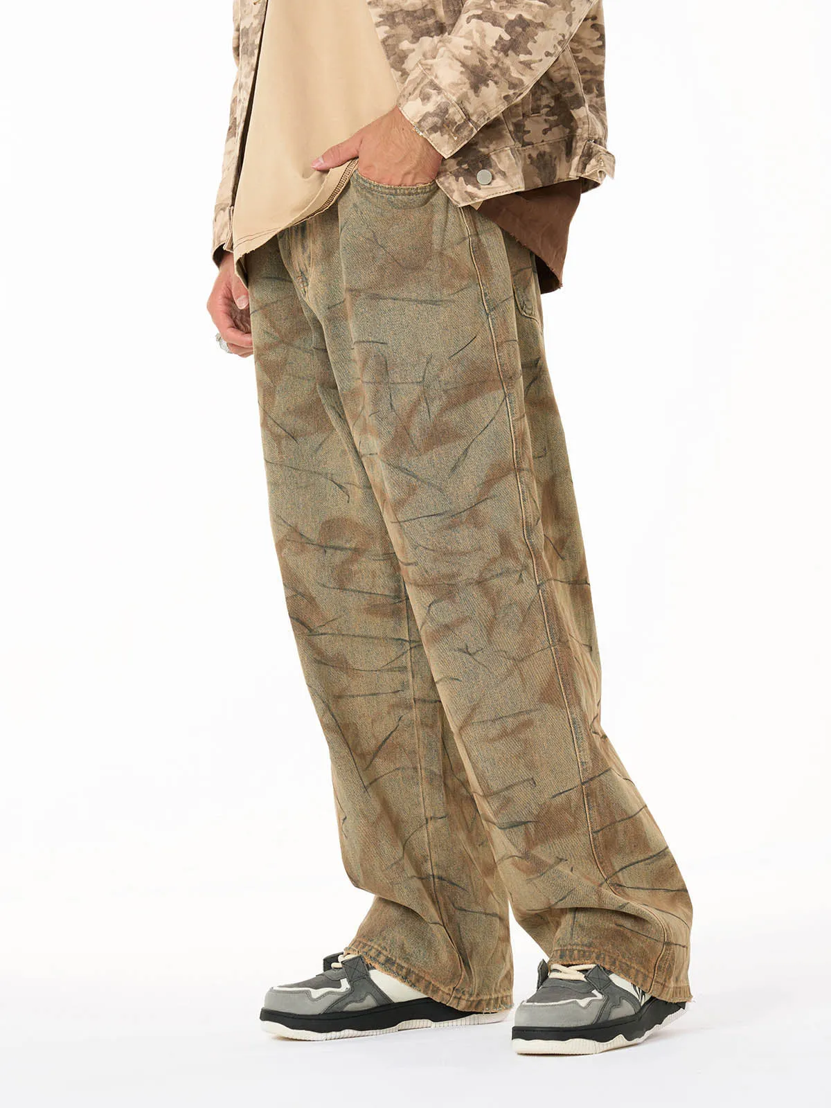 Vintage Washed Distressed Copper-Dyed Jeans sold by Thesupermade product image thumbnail 2