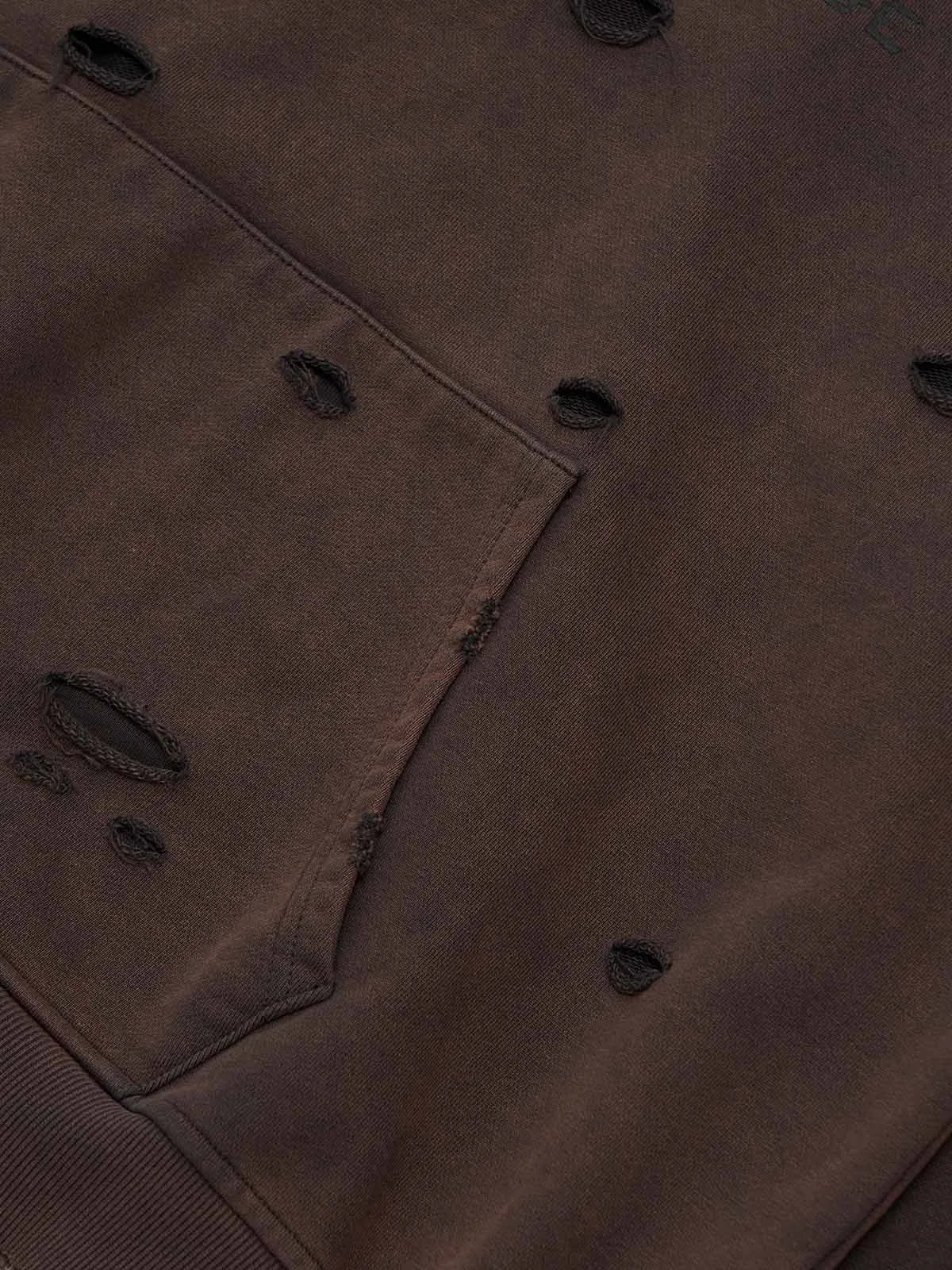 Original Supermade Letter Distressed Ripped Cotton Hoodie sold by Thesupermade product image thumbnail 5