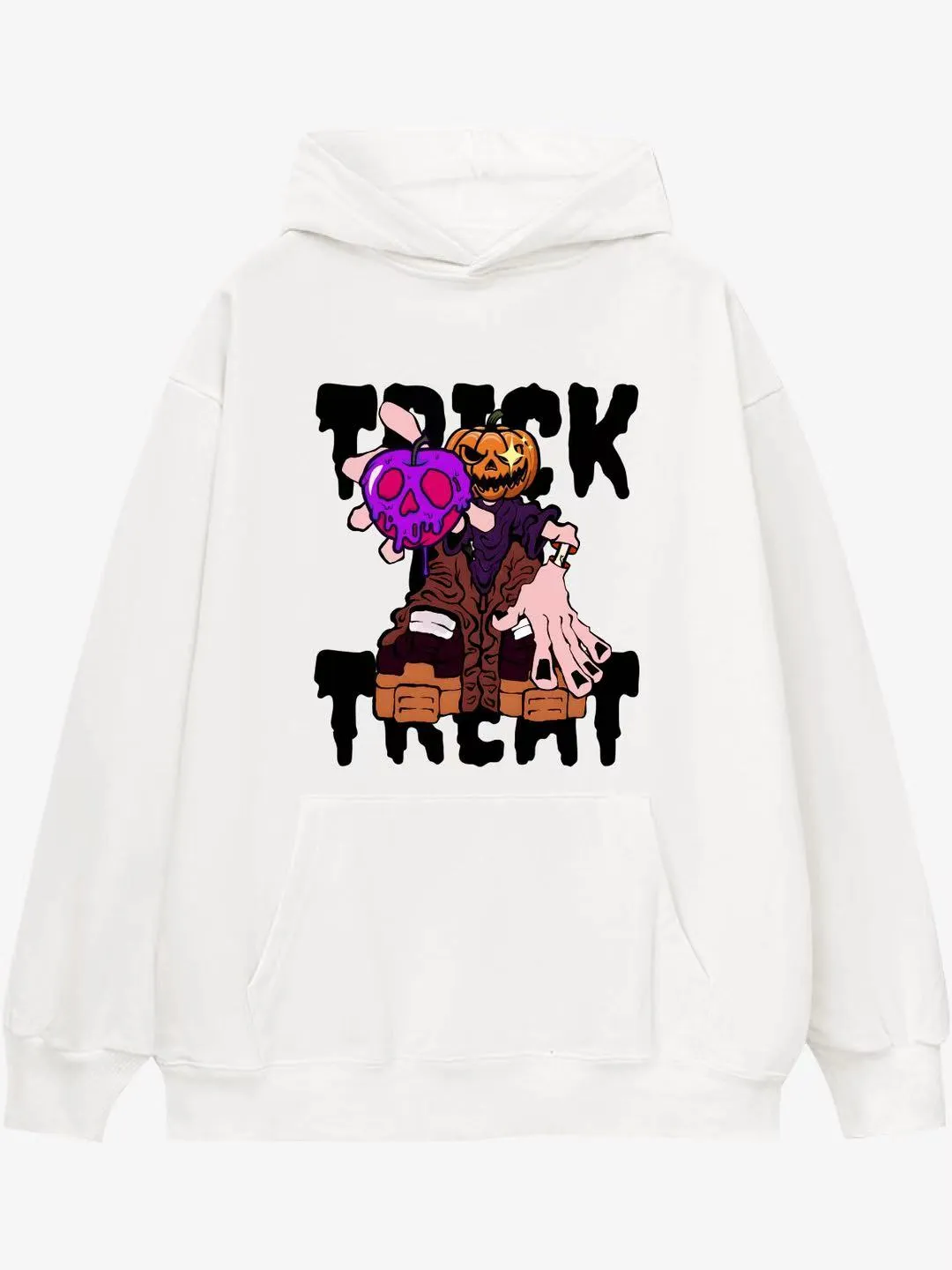 Spooky Halloween Trick-or-Treat Cotton Hoodie sold by Thesupermade