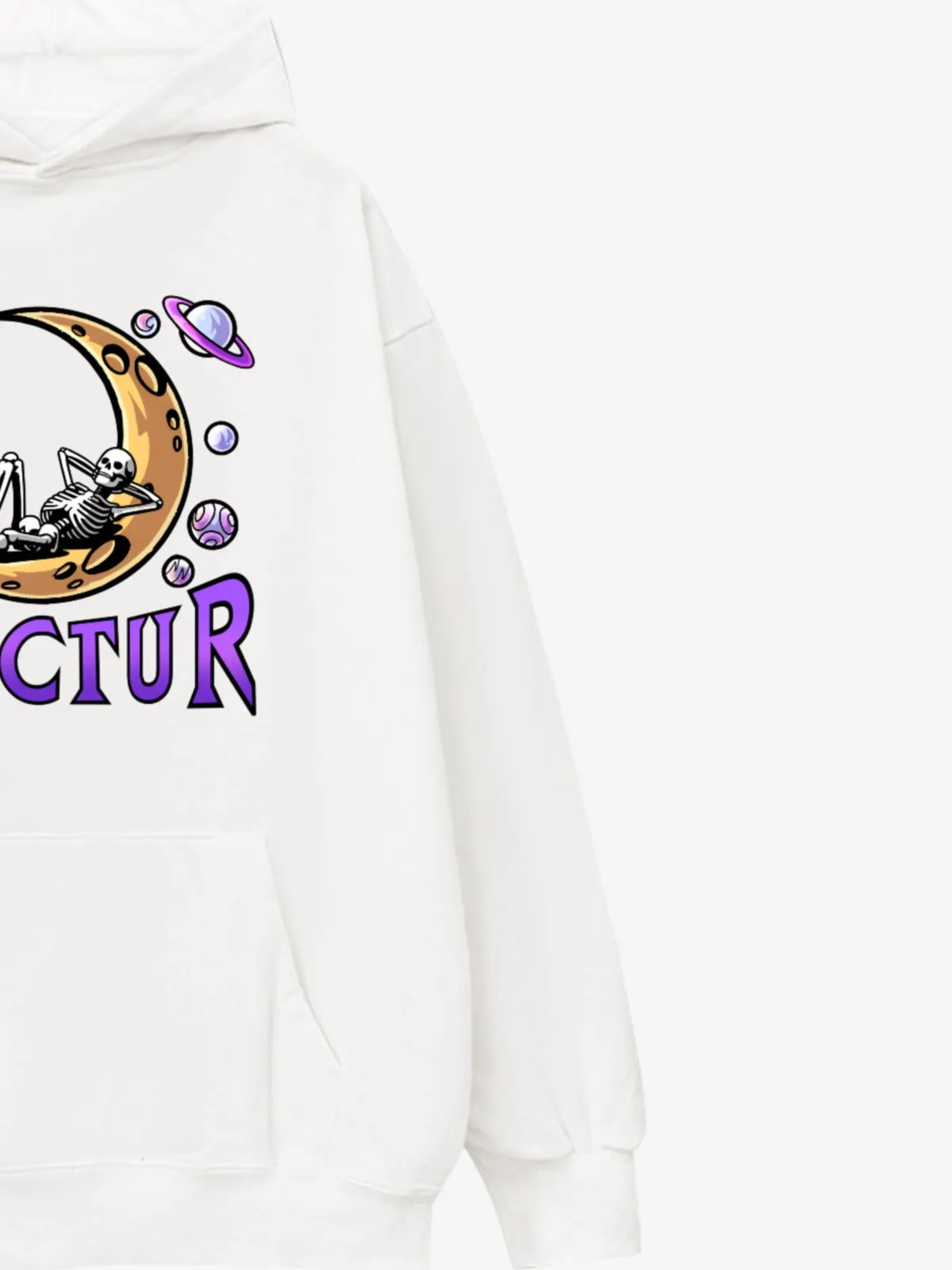 Nocturnal Space Adventure Cotton Hoodie sold by Thesupermade product image thumbnail 3