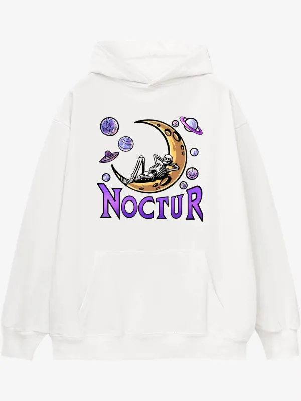 Nocturnal Space Adventure Cotton Hoodie made by Thesupermade
