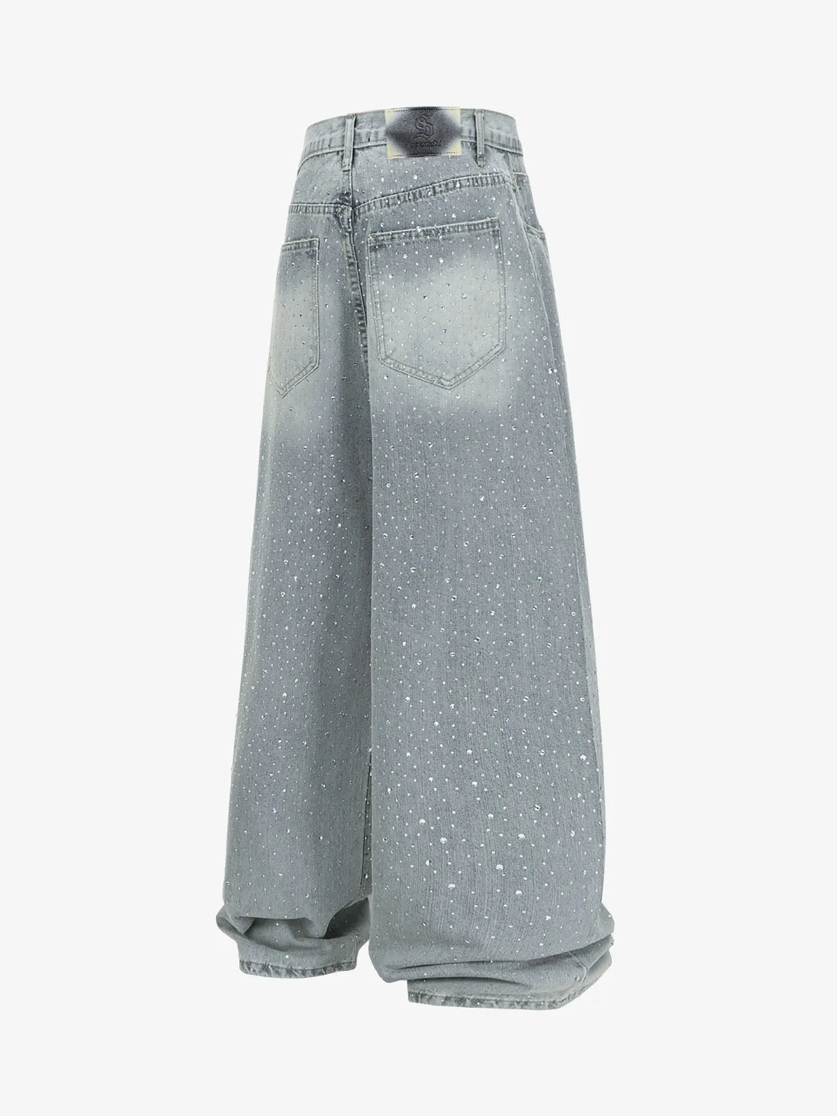High Street Baggy Wide-Leg Diamond Jeans - 2500 sold by Thesupermade product image thumbnail 2