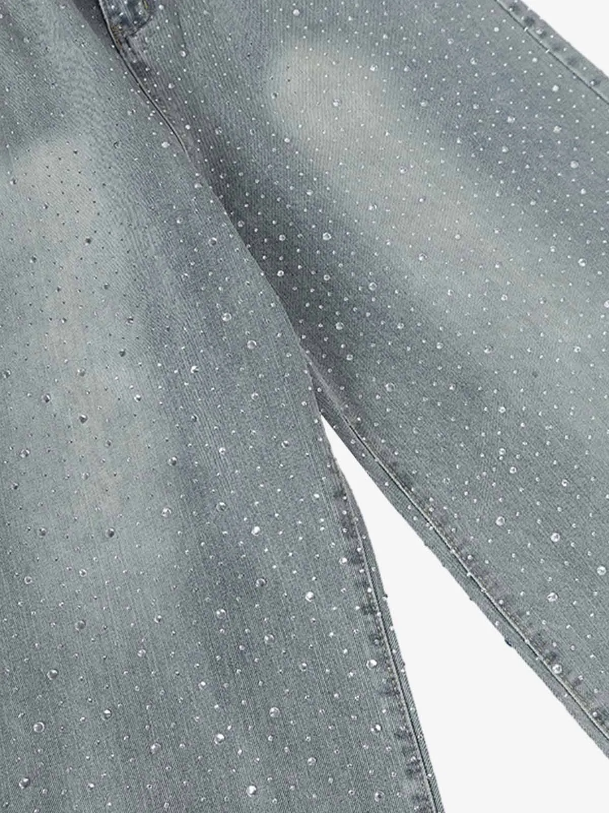 High Street Baggy Wide-Leg Diamond Jeans - 2500 sold by Thesupermade product image thumbnail 3