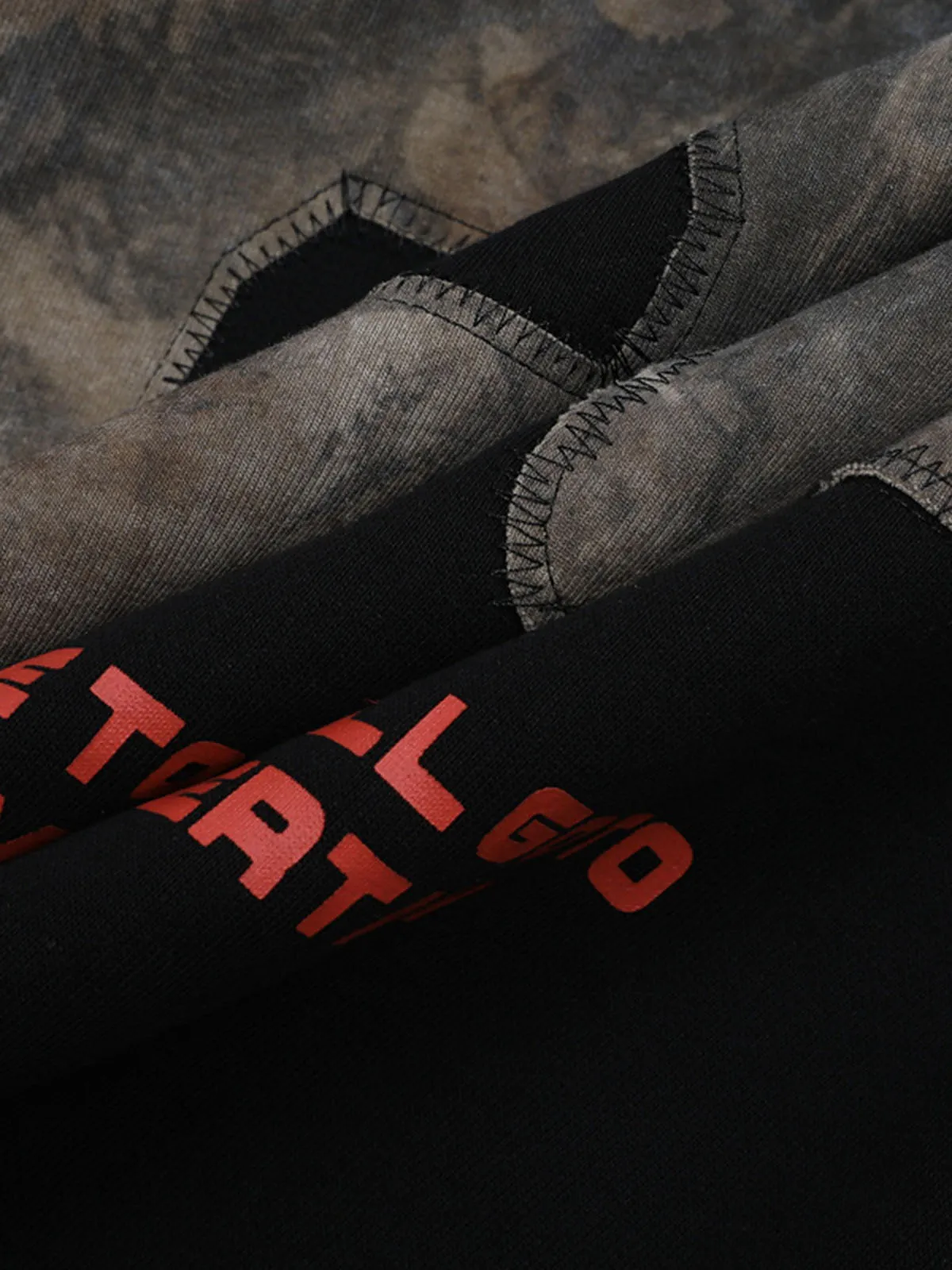 Distressed Camouflage Layered Look Long Sleeve T-Shirt sold by Thesupermade product image thumbnail 4