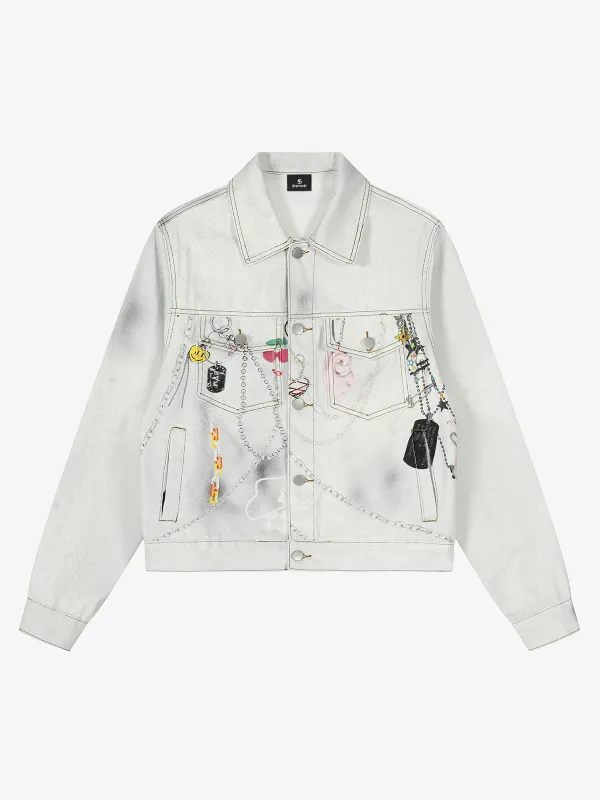 Vintage 3D Graphic Denim Jacket sold by Thesupermade