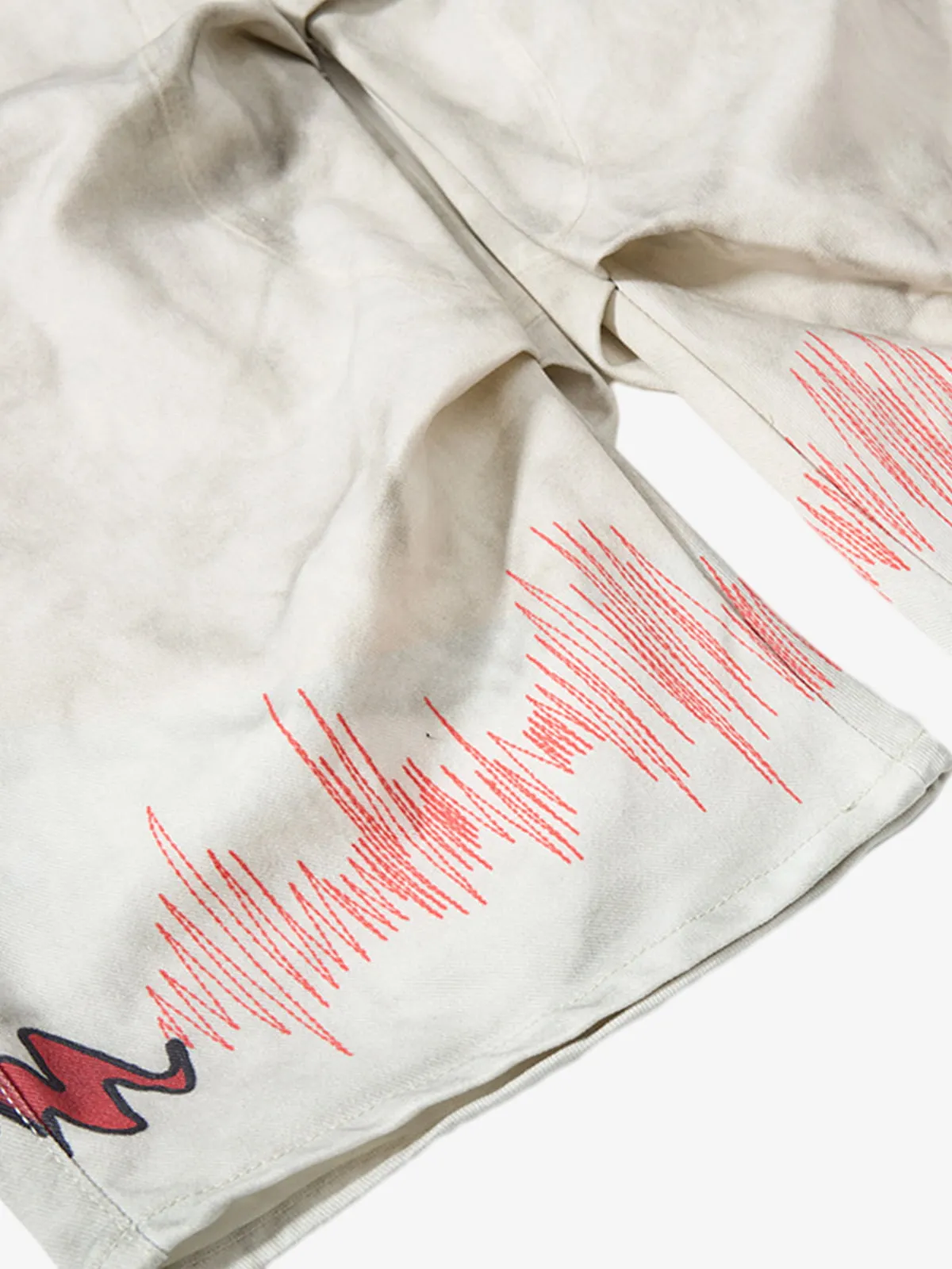 Vintage Dirty-Dyed Washed Wide-Leg Cargo Pants sold by Thesupermade product image thumbnail 4