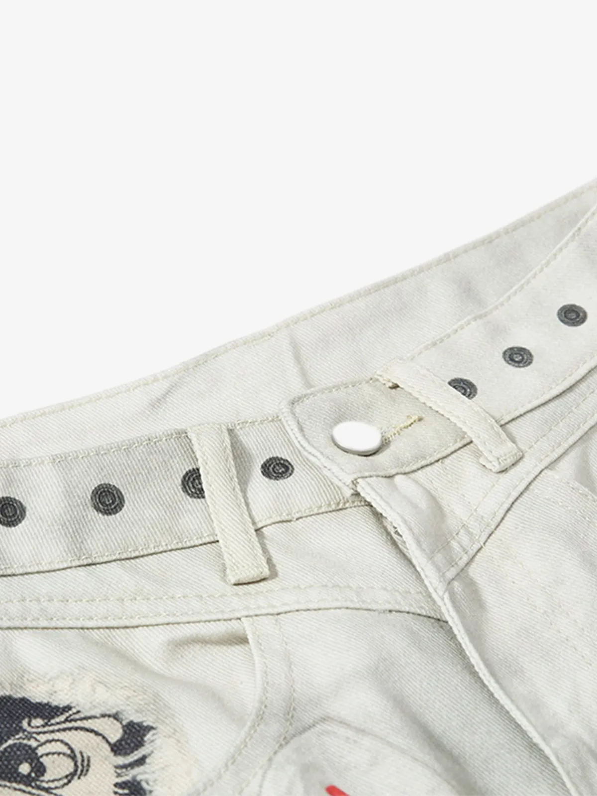 Vintage Dirty-Dyed Washed Wide-Leg Cargo Pants sold by Thesupermade product image thumbnail 5